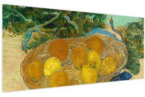 Kép - Vincent van Gogh, Still Life of Oranges and Lemons with Blue Gloves, reprodukciók (120x50 cm)
