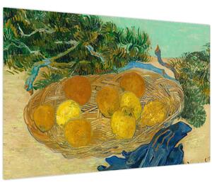 Kép - Vincent van Gogh, Still Life of Oranges and Lemons with Blue Gloves, reprodukciók (90x60 cm)