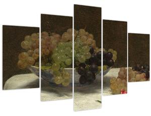 Kép - Henri Fantin-Latour, Still Life with Grapes and a Carnation, reprodukciók (150x105 cm)