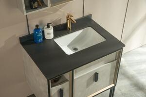 Fürdőszoba Bútor Szett, forgácslap, Loftys Marble 80 cm, 3 darab