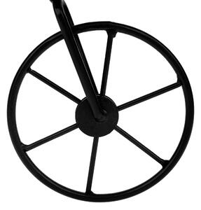 KONDELA Kerékpár alakú RETRO virágcserép, bordó/fekete, SEMIL