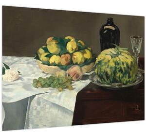 Kép - Edouard Manet, Still Life with Melon and Peaches, reprodukciók (70x50 cm)
