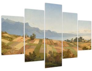 Kép - Alexandre Calame, Swiss Landscape, reprodukciók (150x105 cm)