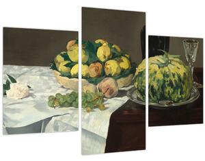 Kép - Edouard Manet, Still Life with Melon and Peaches, reprodukciók (90x60 cm)