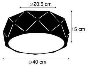 Design mennyezeti lámpa, fekete, 40 cm - Kris