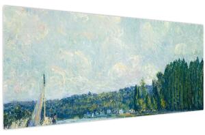 Kép - Alfred Sisley, The Banks of the Oise, reprodukciók (120x50 cm)