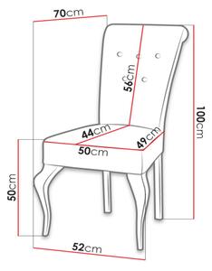 CHAIR S63 étkező szék,52x100x70, fehér