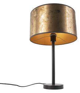 Art Deco asztali lámpa fekete, régi bronz árnyalattal, 35 cm - Simplo