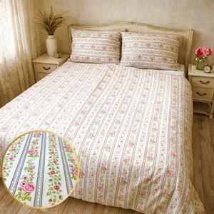 Pamut ágyneműhuzat Village barna TiaHome - 1x Párna 90x70cm, 1x Paplan 140x200cm