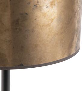 Art Deco asztali lámpa fekete, régi bronz árnyalattal, 35 cm - Simplo