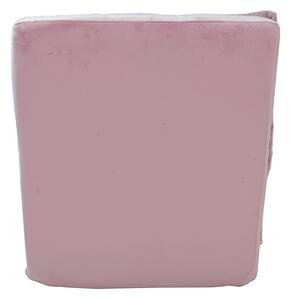 KONDELA Összecsukható heverő a padlóra, Velvet szövet világos rózsaszín, ULIMA