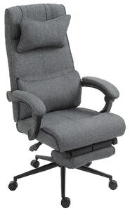 Ergonomikus irodai szék, PVC, Vinsetto, Állítható magasságú, Fejtámla, Deréktámasz, Lábtámasz, Szürke