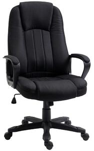 Vinsetto masszázsfotel USB csatlakozóval, hintaszék és forgószék 2 ponton, állítható magasság, 60x74x106-116cm, fekete