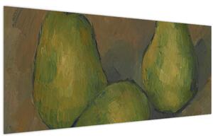 Kép - Paul Cézanne, Three Pears, reprodukciók (120x50 cm)