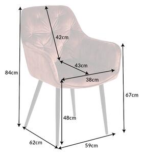 Design szék Garold barna bársony