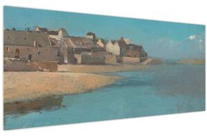 Kép - Odilon Redon, Village by the Sea in Brittany, reprodukciók (120x50 cm)