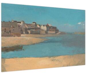 Kép - Odilon Redon, Village by the Sea in Brittany, reprodukciók (90x60 cm)