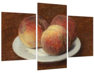 Kép - Henri Fantin-Latour, Three Peaches on a Plate, reprodukciók (90x60 cm)