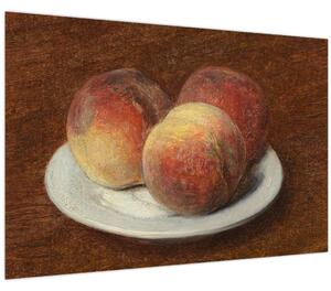 Kép - Henri Fantin-Latour, Three Peaches on a Plate, reprodukciók (90x60 cm)