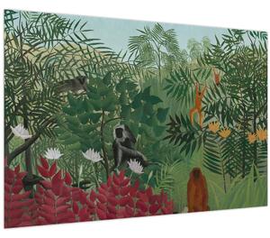 Kép - Henri Rousseau, Tropical Forest with Monkeys, reprodukciók (90x60 cm)