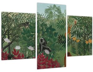 Kép - Henri Rousseau, Tropical Forest with Monkeys, reprodukciók (90x60 cm)