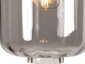 Design függőlámpa fekete füstüveggel, 3-lámpa 226 cm - Qara