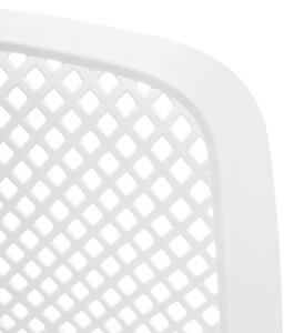 KONDELA Rakásolható szék, fehér/műanyag, FRENIA