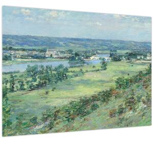 Üveg kép - Theodore Robinson, The Valley of the Seine, From the Hills of Giverny, reprodukciók (70x50 cm)