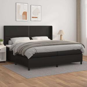 VidaXL Fekete Műbőr Ágy - 200x200 cm