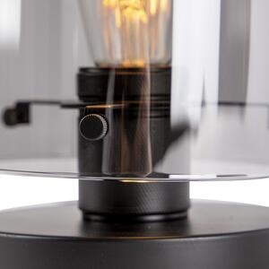 Design asztali lámpa fekete füstüveggel - Dome