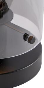 Design asztali lámpa fekete füstüveggel - Dome