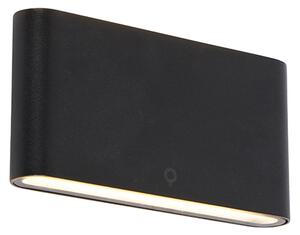 Modern kültéri fali lámpa, fekete, 17,5 cm, LED IP65 - Batt
