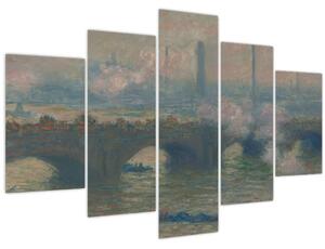 Kép - Claude Monet, Waterloo Bridge, Gray Day, reprodukciók (150x105 cm)