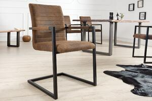 IMPERIAL antik barna-fekete fémvázas szék