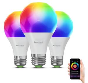 Nanoleaf Nanoleaf NF080B02-3A19E - KÉSZLET 3xLED RGBW Dimmelhető izzó E27/8,5W 2700-6500K Wi-Fi NL0050