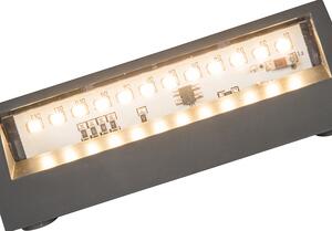 Modern kültéri fali lámpa sötét szürke, LED IP54 - Homokkő 1