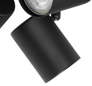 Modern mennyezeti lámpa fekete 4 fényes állítható négyzet alakú - Jeana