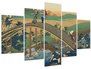 Kép - Katsushika Hokusai, Ariwara no Narihirafrom the series One Hundred, Poems Explained by the Nurse (Hyakunin isshu uba ga etoki), reprodukciók (150x105 cm)