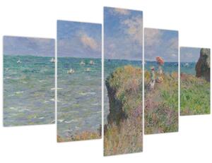 Kép - Claude Monet, Cliff Walk at Pourville, reprodukciók (150x105 cm)