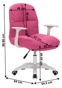KONDELA Irodai szék, rózsaszín, TALBOT