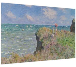 Kép - Claude Monet, Cliff Walk at Pourville, reprodukciók (90x60 cm)