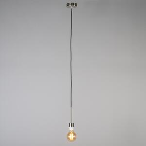 Modern függesztett lámpaacél, 45 cm fekete árnyalattal - Combi 1