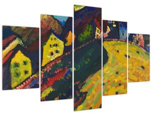 Kép - Vasily Kandinsky, Houses at Murnau, reprodukciók (150x105 cm)