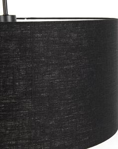 Modern függőlámpa fekete, fekete árnyalattal 50 cm - Combi 1