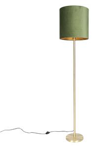 Botanikus állólámpa sárgaréz, zöld árnyalattal 40 cm - Simplo