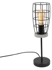 Ipari asztali lámpa beton megjelenés fekete - Rohan