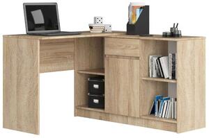 Akord Furniture Sarok íróasztal + komód, 120 cm, sonoma tölgy
