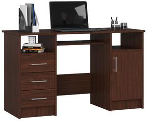 Akord Ana Wenge Íróasztal - Laminált Lappal és ABS Szegéllyel, 124x74x52 cm, 3 Fiókos, AkHord Fabejárások és Polcok, Teljes Ajtóval