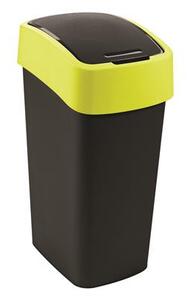 Billenős szemetes, 45 liter, CURVER Pacific flip bin, fekete/sárga (KHMU298)