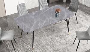 Étkezőasztal Laney 180 cm márvány szürke